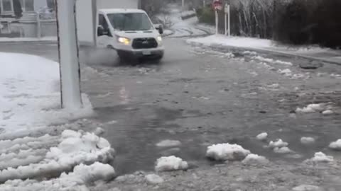 Winter storm causes flooding on Nantucket island