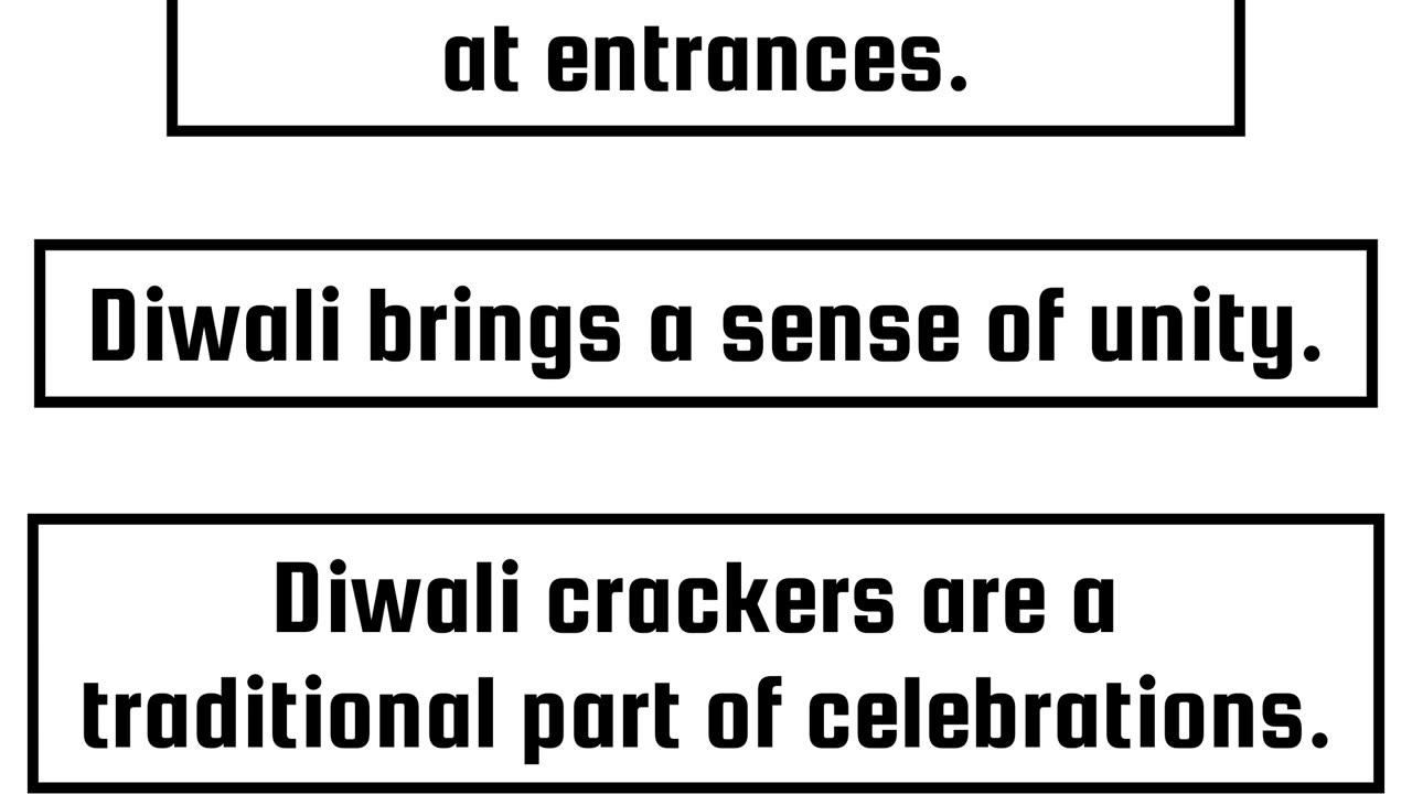 100 Sentences (Diwali 13)