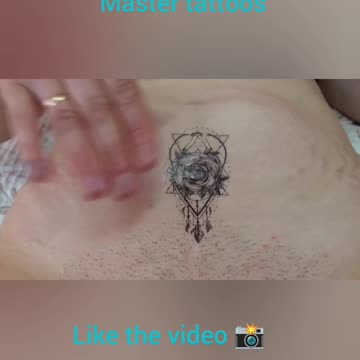 Temporary tattoo dream catcher with a rose How to make a temporary tattoo Video instruction