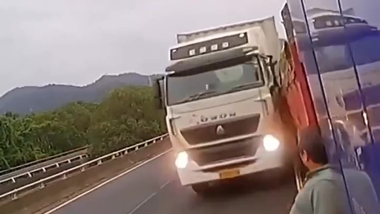 Truck vs man