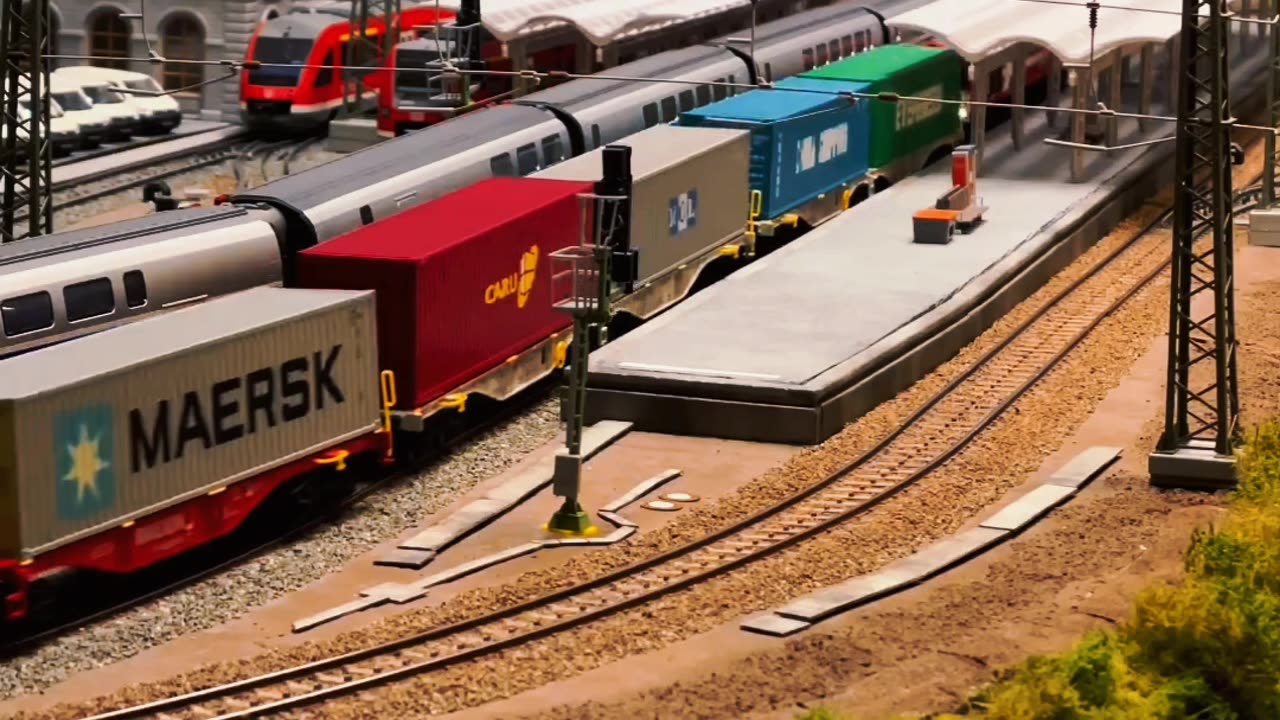 Cargo Trains Miniature In Depo