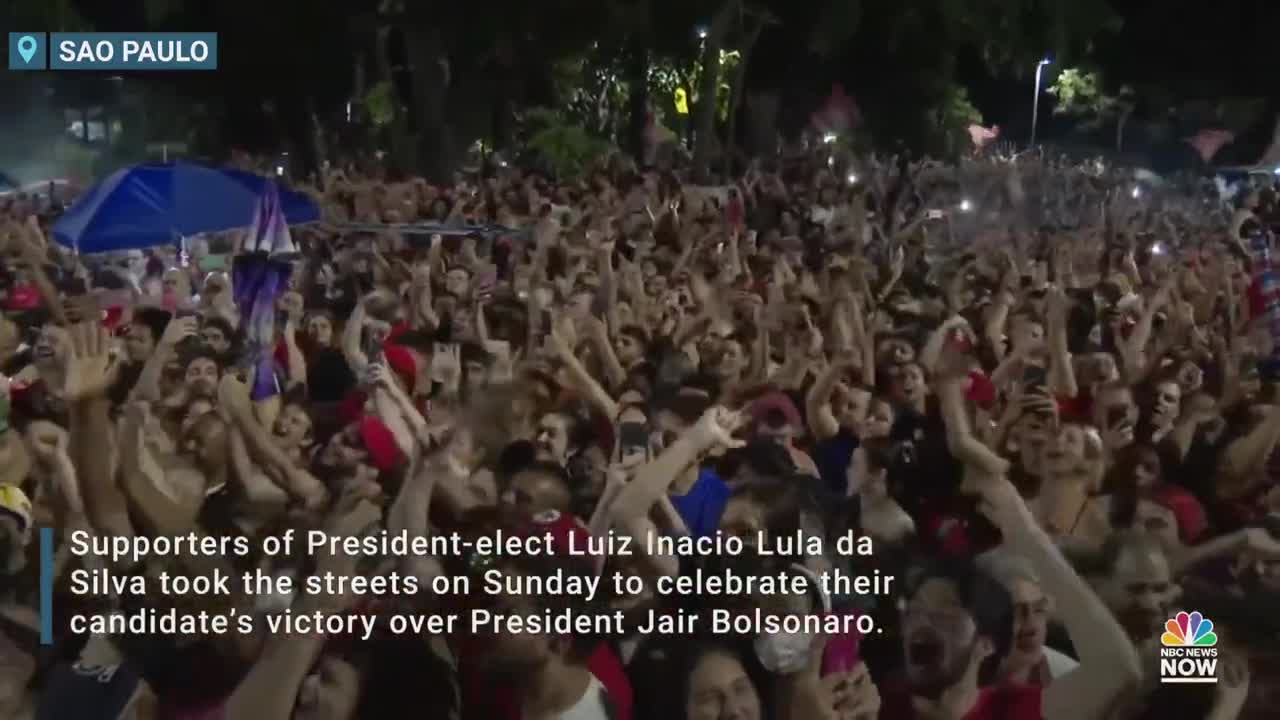 Supporters Of Brazil’s President-Elect Lula da Silva Celebrate Victory Over Bolsonaro