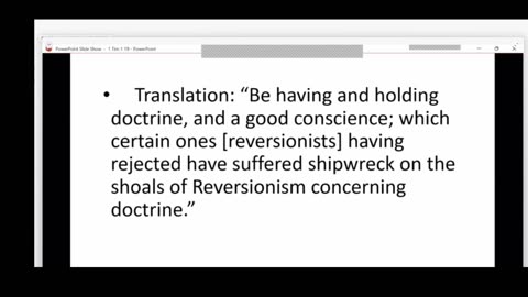 1 Timothy 1v19, Pastor Brad West, 02 August 2023