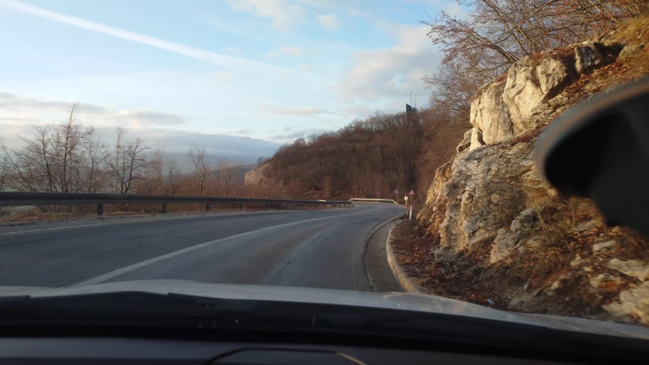 Wet road and weather transition time-lapse