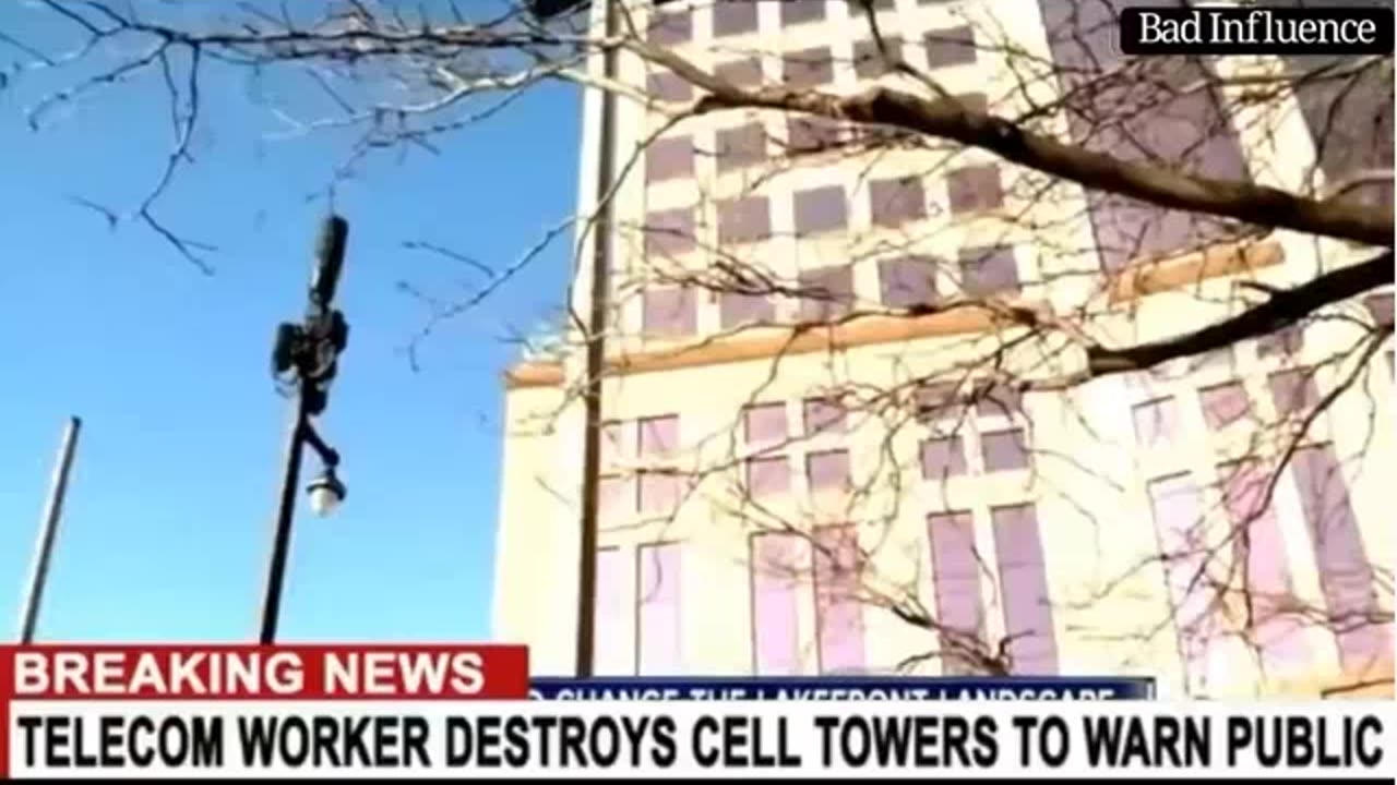 Worker destroying 5g towers THIS MAN WAS DOING THE RIGHT THING BY DESTROYING THESE TOWERS