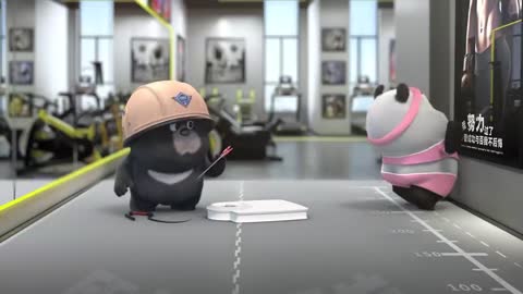【熊猫班卜?】Bamboo Panda is failing to lose his weight lol _ Bamboo Panda _ Cartoon _ Laugh and Happiness