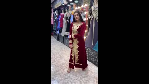 Woman Shows Abaya