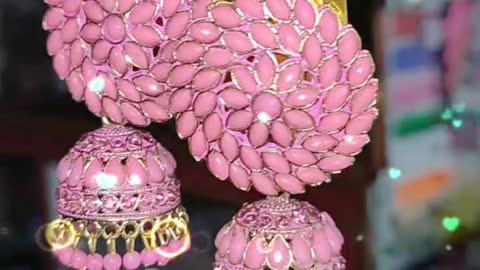 Pink colour Jhumka V2