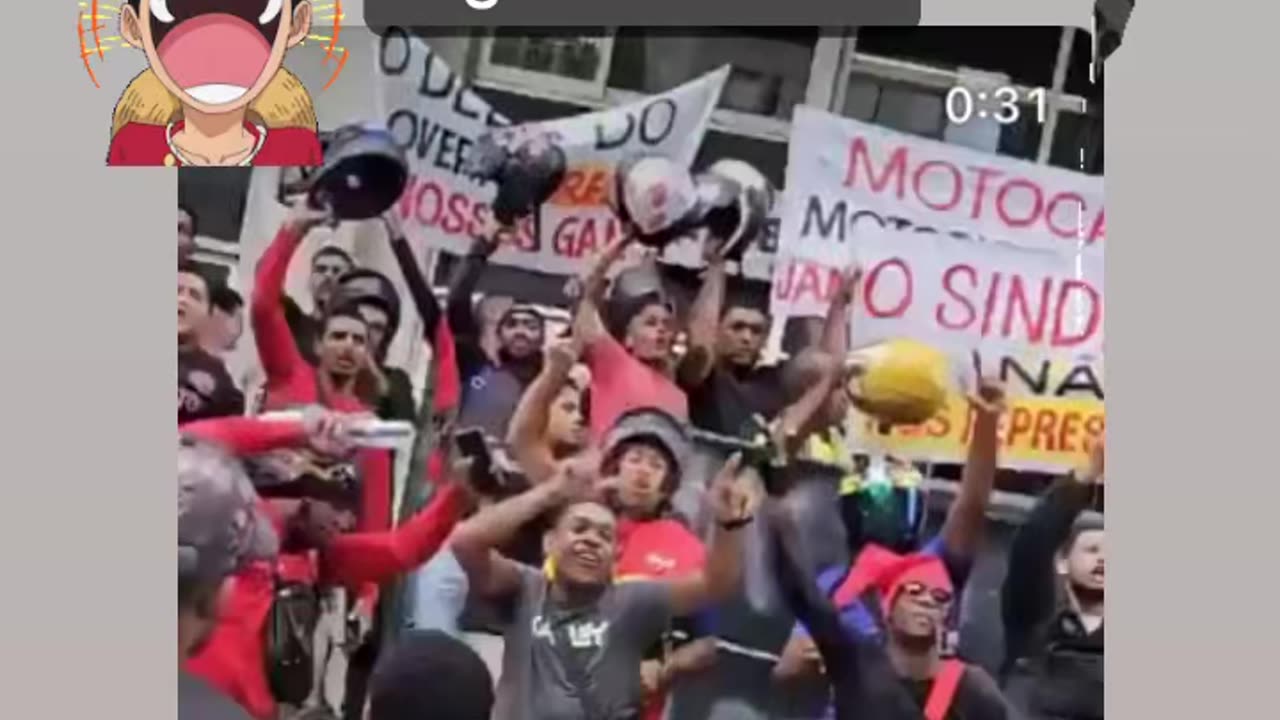 Protesto de motoboys contra Lula - Tatu não sobe em tronco se estiver lá é porque alguém colocou