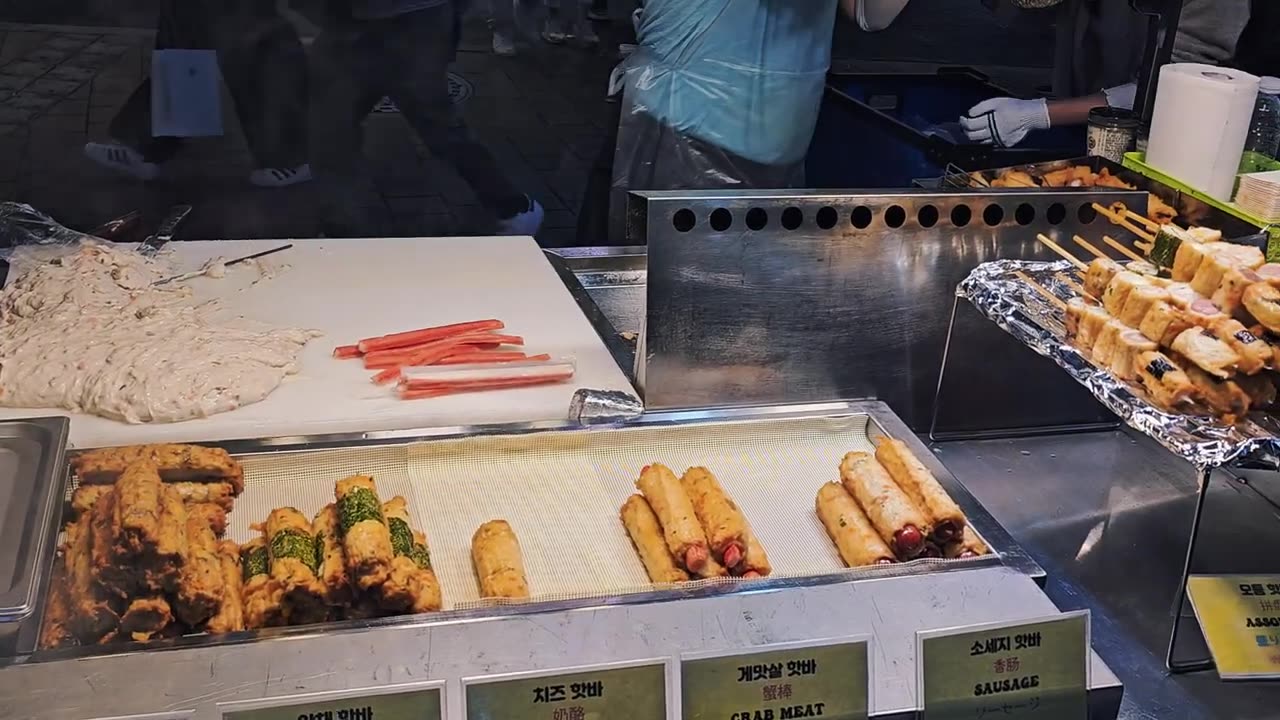 Handmade hot bar made by a fish cake