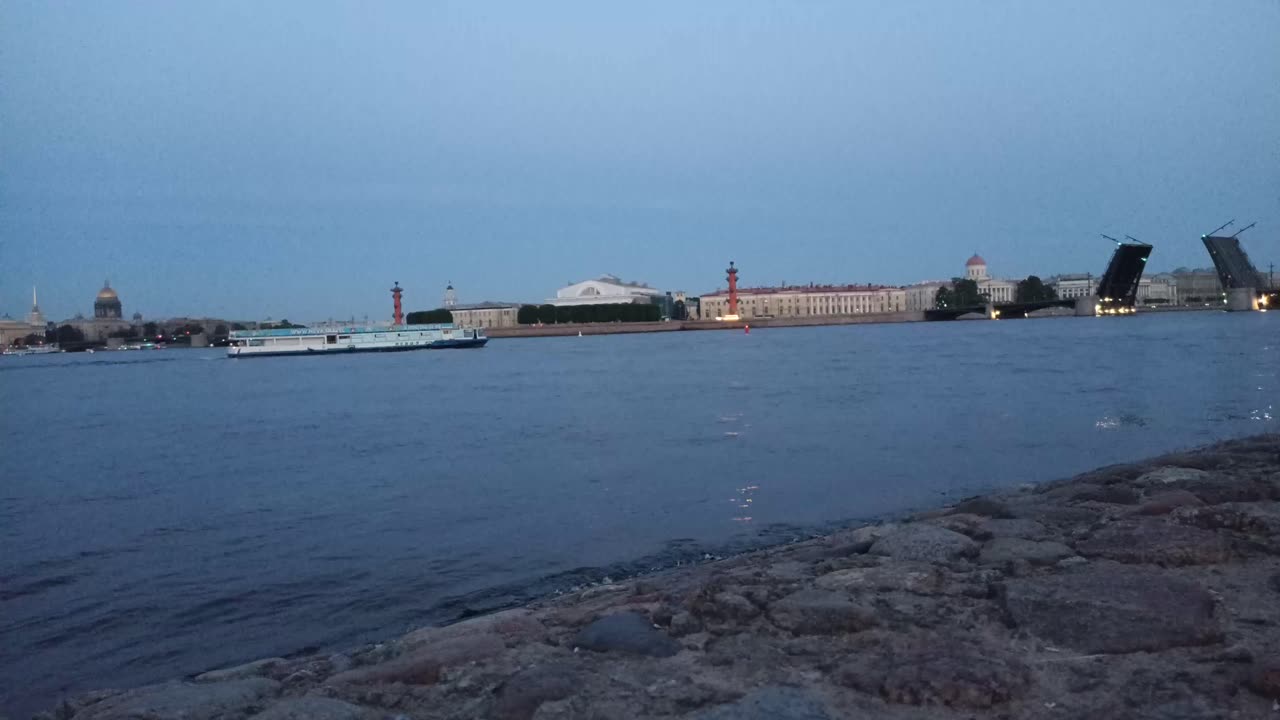 Attractive white nights in Saint-Petersburg