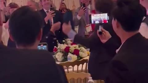 President Javier Milei dancing at Mar A Lago last nigh