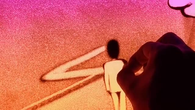 Sand painting - "do you remember who's birthday"