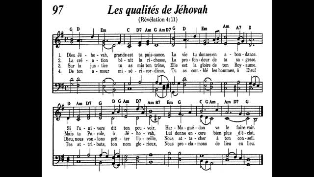 Les qualités de Jéhovah (Cantique 97 de Louons Jéhovah par nos chants)