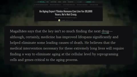 Transhumanism. They are trying to live for 20,000 years. End Times Productions