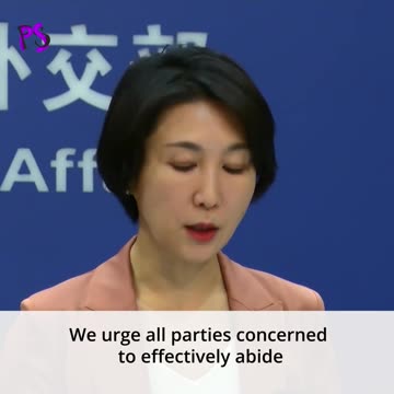 China condemning the 'irresponsible transfer of cluster munitions' to the Ukrainian army