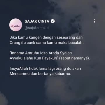 Jika kamu kangen dengan seseorang