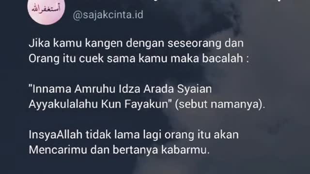 Jika kamu kangen dengan seseorang