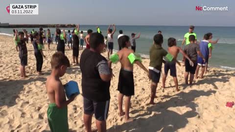 WATCH: Gaza holds its annual swimming festival