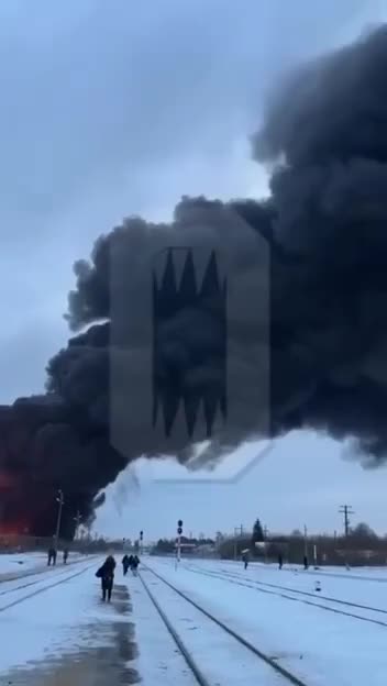 Massive Fire in Klintsy, Bryansk Region, Russia
