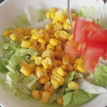 Easy Salad in a Bowl #cooking #recipe #salad #homecooked #food