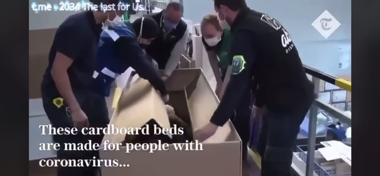 Cardboard Hospital Beds Convert to a Coffin