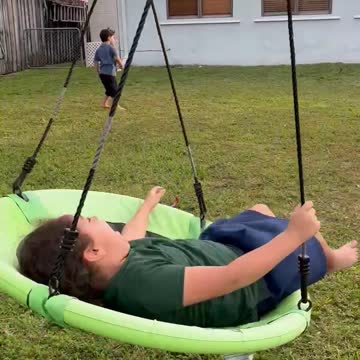 FASTER! Alahna on saucer swing. 1-19-23