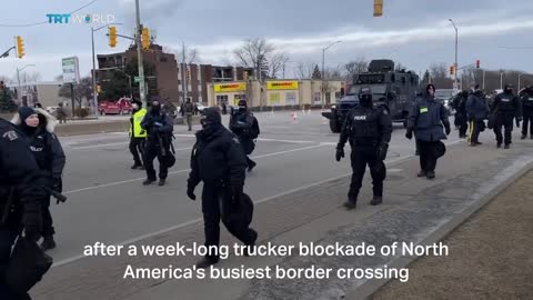 US-Canada bridge reopens after police remove last few protesters