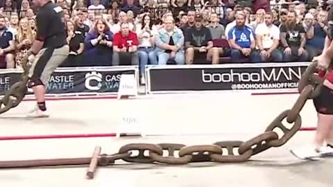 MOST INTENSE STRONGMAN RACE EVER #strength #strongman #giantslive #race #anchor #chain #fall