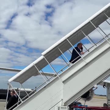 President Donald J. Trump on his way to SpaceX.