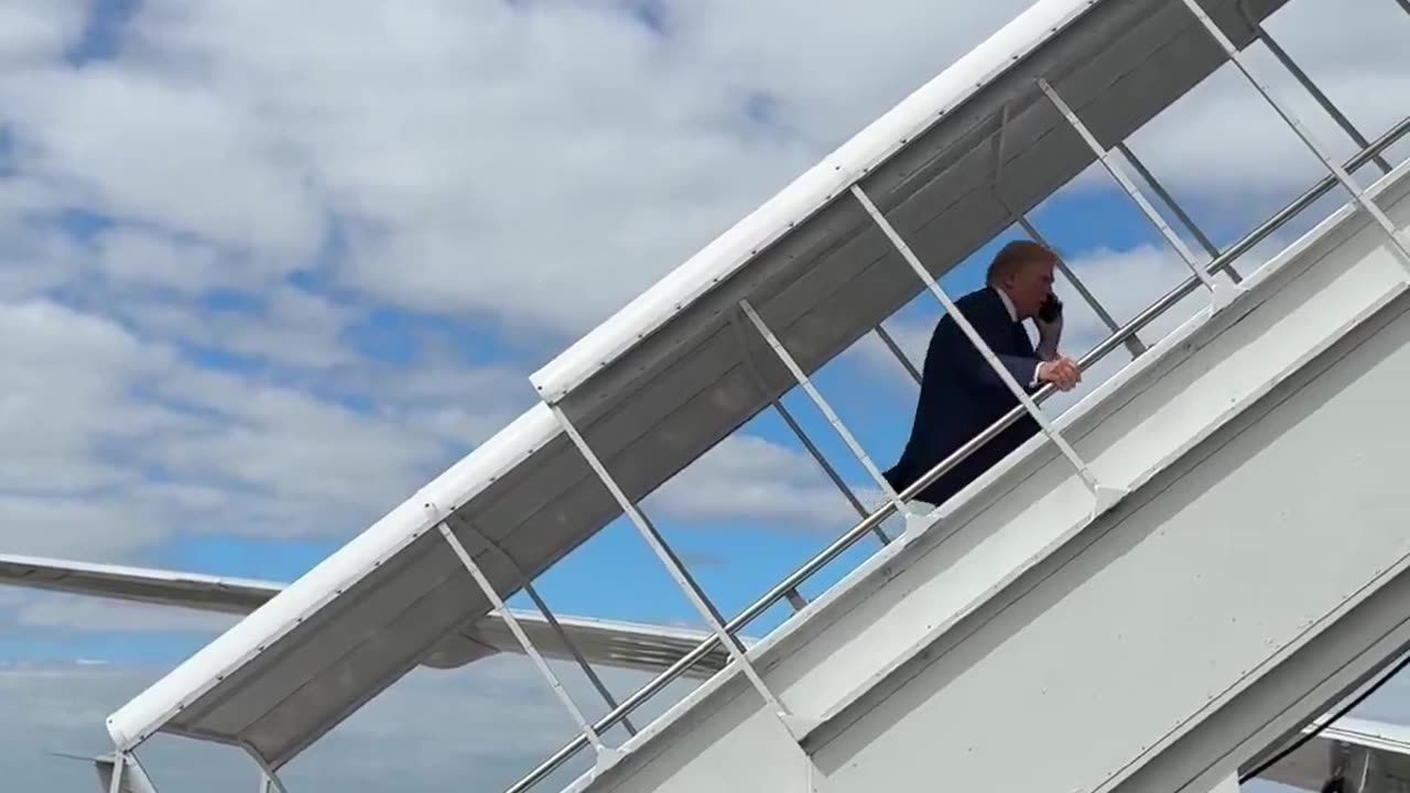 President Donald J. Trump on his way to SpaceX.
