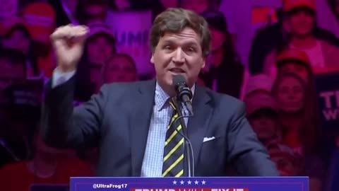 Tucker at Trump rally New York