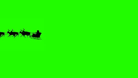 SANTA FLYING BY GREEN SCREEN EFFECT - Christmas Green Screen Effects