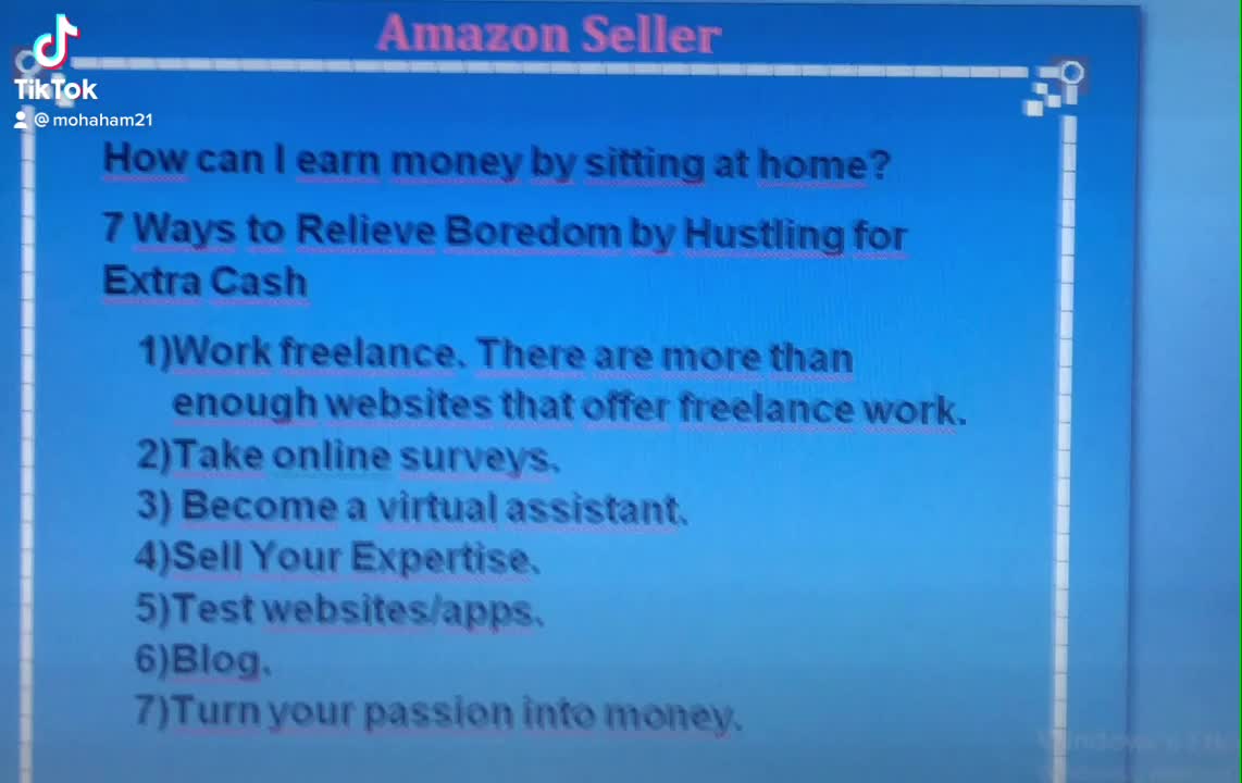 How can I earn money by sitting at home?