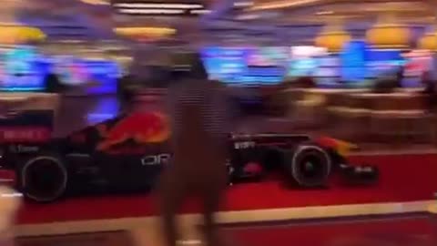 Formula one car in vegas casino