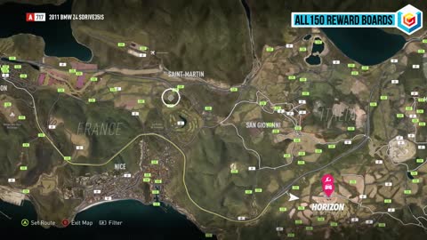 Forza Horizon 2 All 150 Reward Boards Collectibles Locations Guide