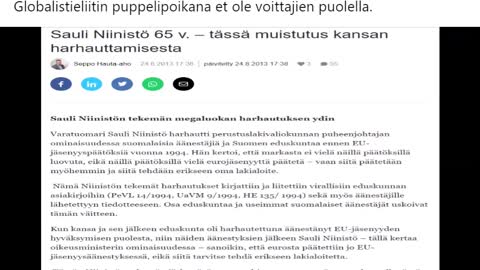 Rikoksesi Suomen kansaa kohtaan eivät unohdu