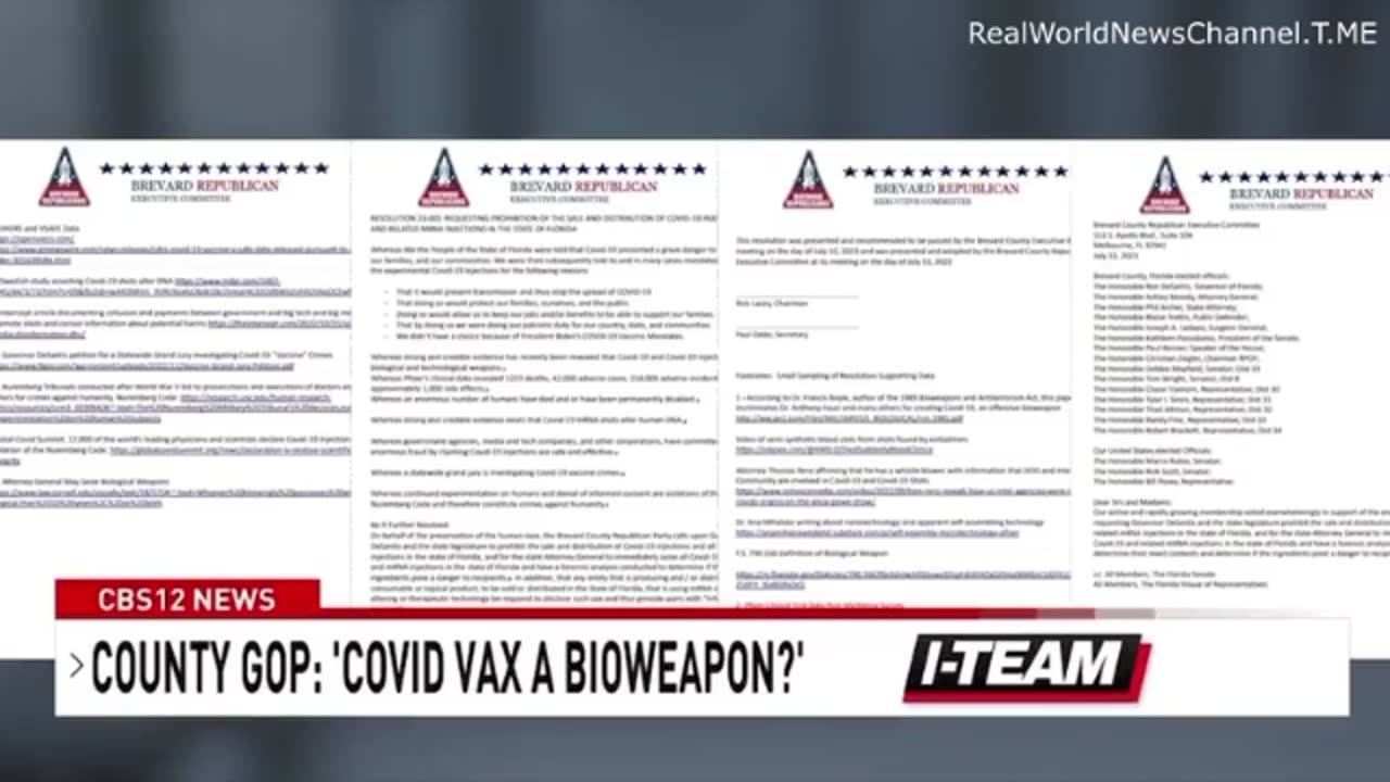 Brevard Cty FL - Space Coast GOP to ban mRNA vaxxines?