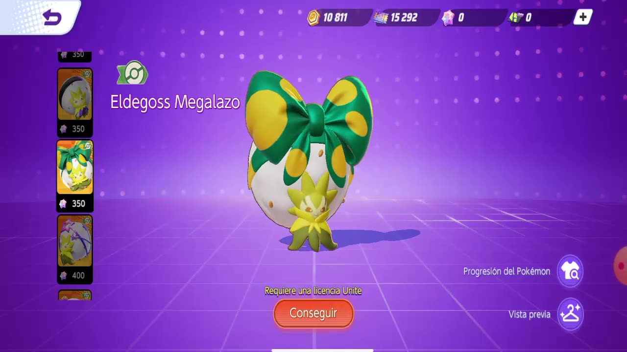 Pokemon Unite showing Eldegoss