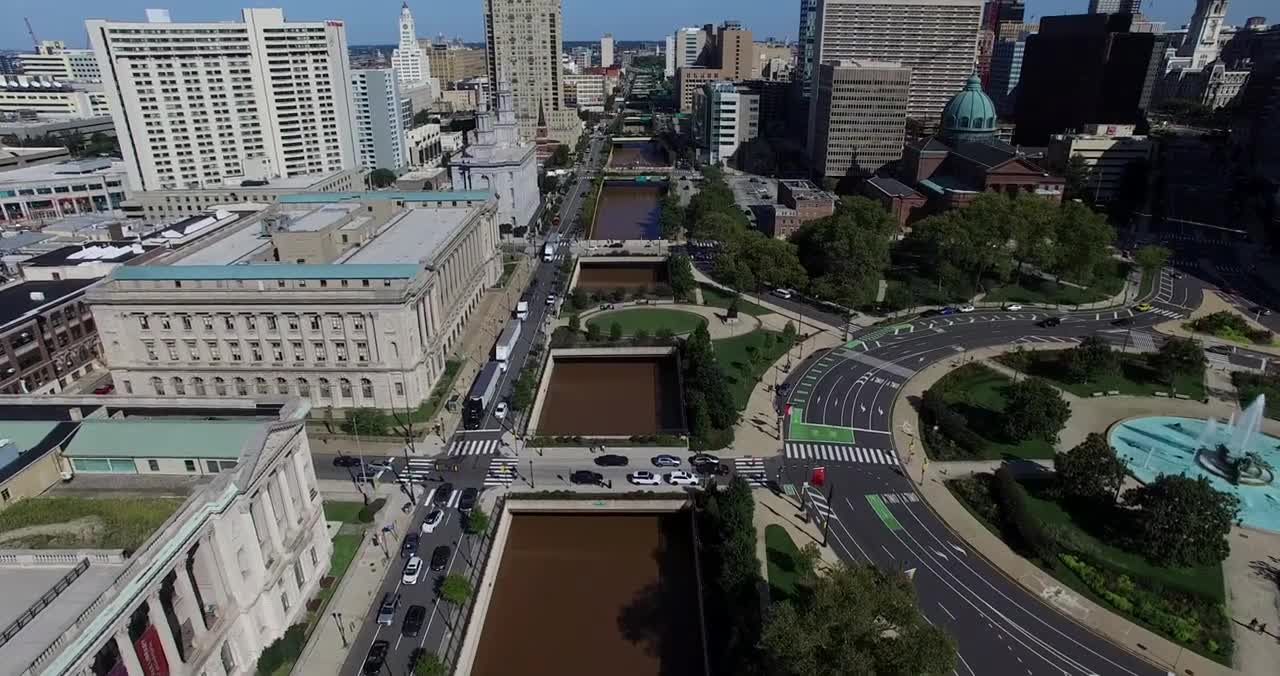 Drone video of Philly's Vine Street Expressway underwater