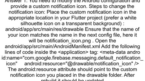 How to change notification icon sent from Firebase Cloud Messaging Flutter