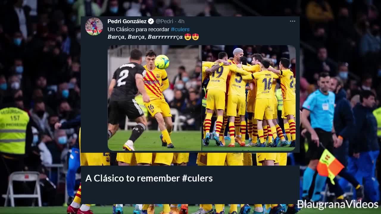 Football Players React To Barcelona Winning 4-0 vs Real Madrid