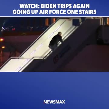 Biden trips going upstairs again