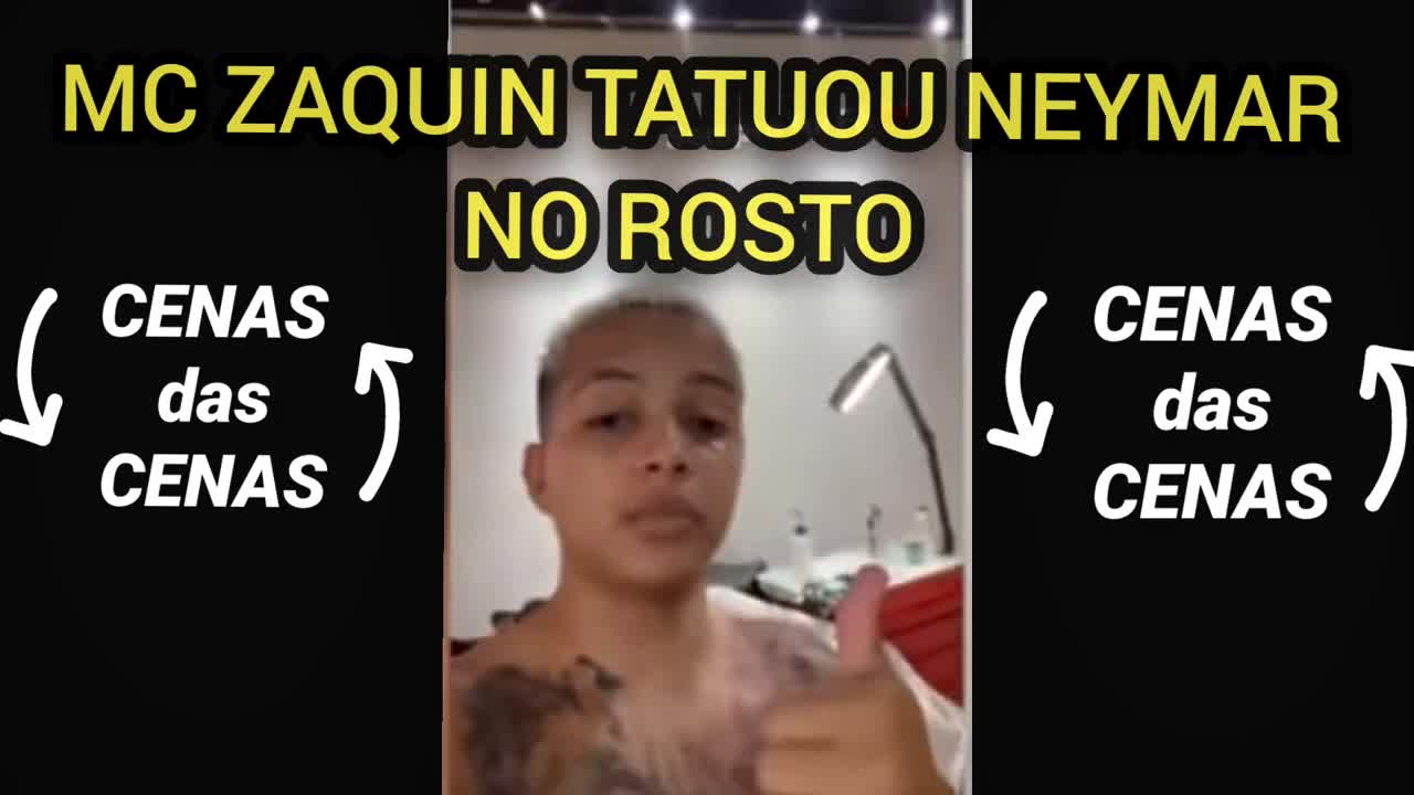 Homenagem ao Neymar Mc Zaquin Tatuou Neymar no Rosto