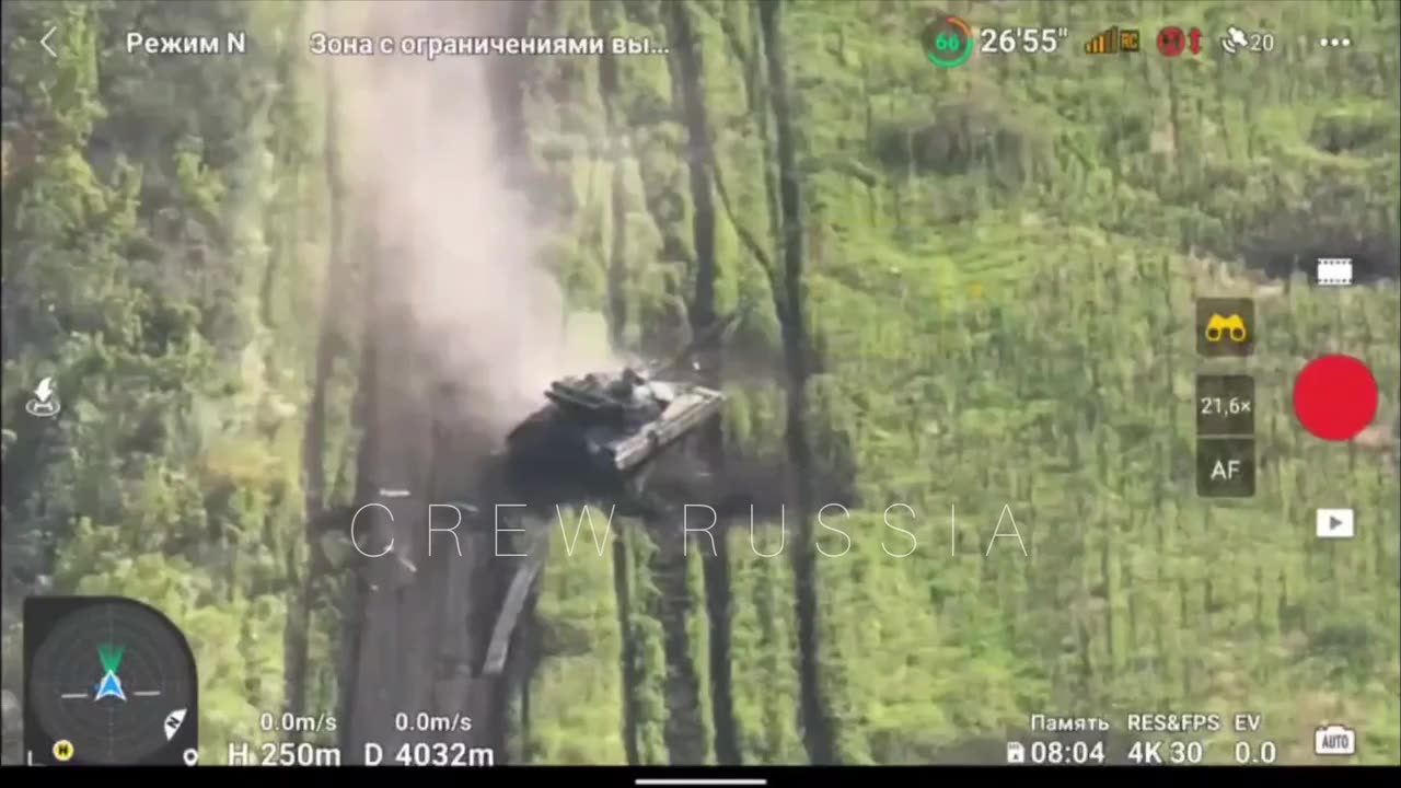 Epic footage of a Lancet UAV striking an AFU tank in the Svatovo-Kreminna direction.