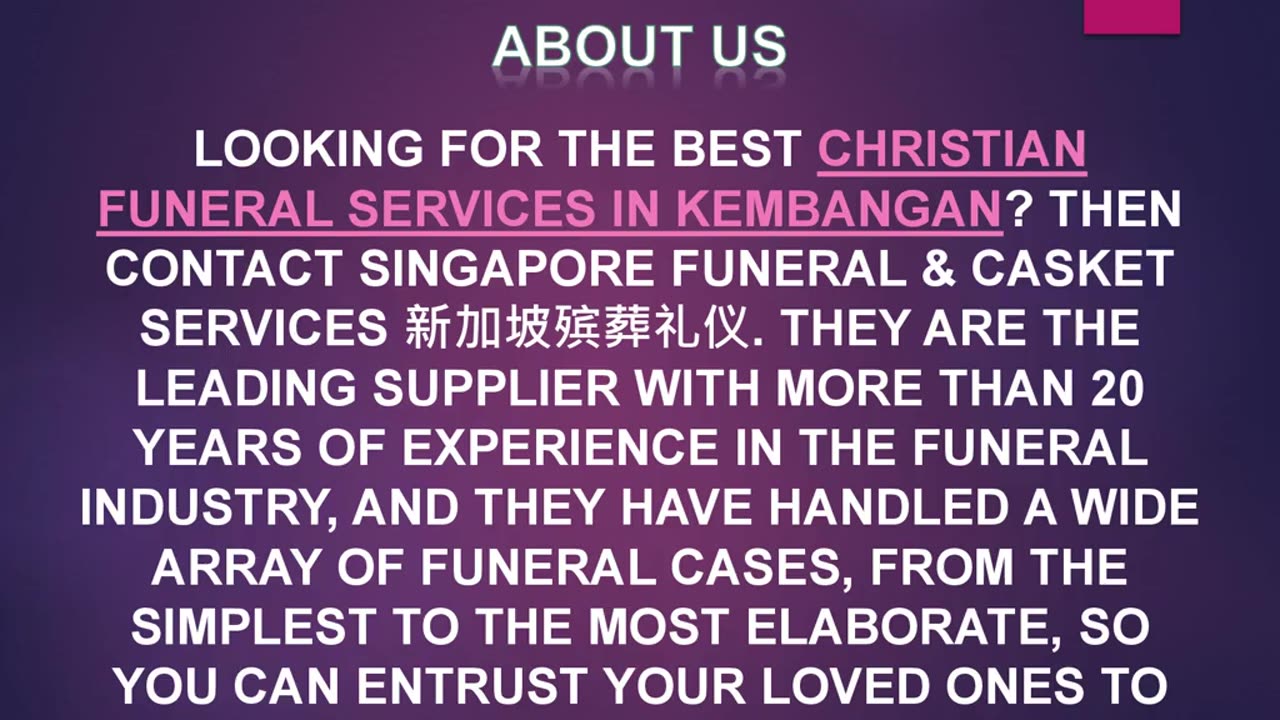 Best Christian Funeral Services in Kembangan