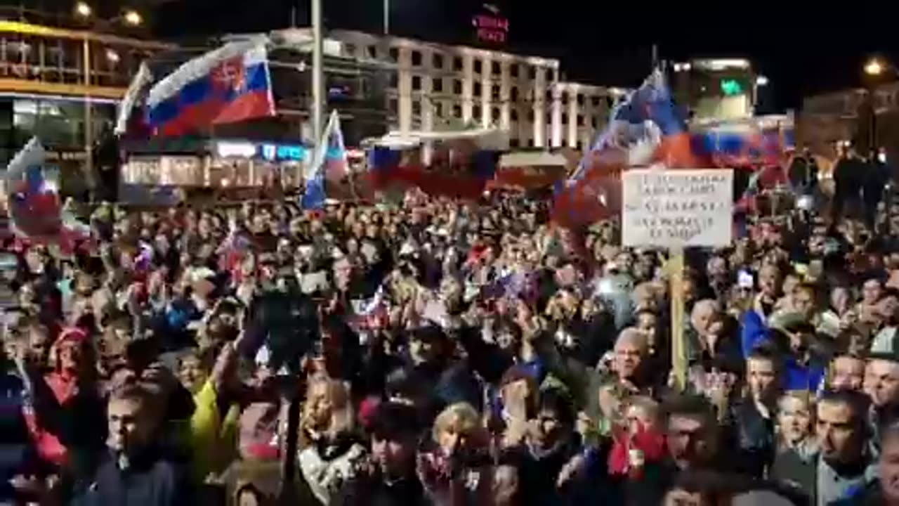 There are protests all over Europe. Large demonstration also in Slovenia against