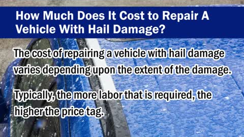 Why Is Paintless Dent Repair Ideal for Hail Damage Repair?