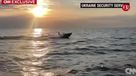 Security service of Ukraine shared footages of attack by uncrewed surface vessels on Crimean bridge