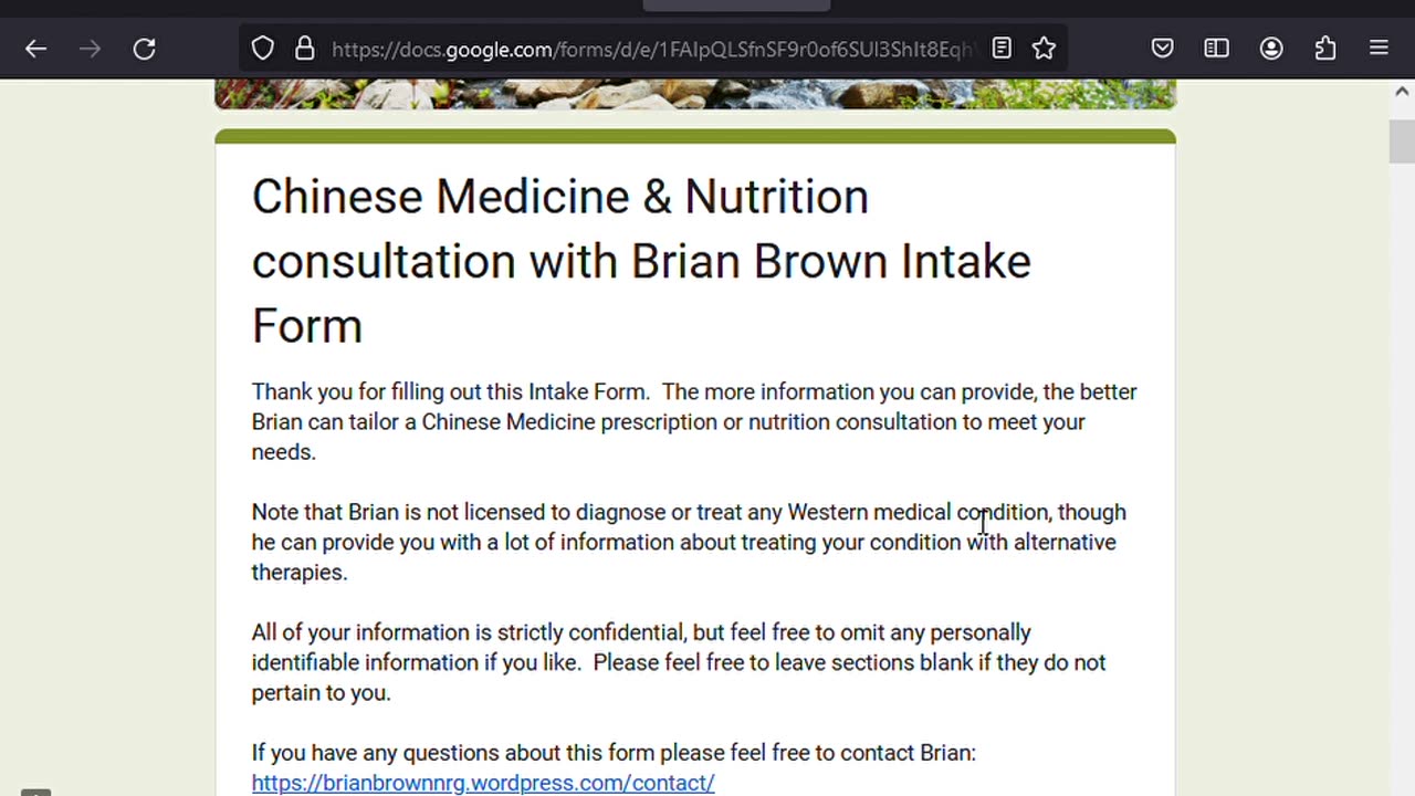 My Chinese Medicine and Nutrition Consultation Service